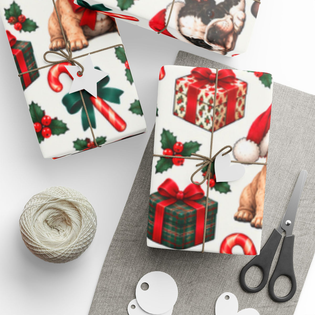 French Bulldog Christmas Pattern Wrapping Paper