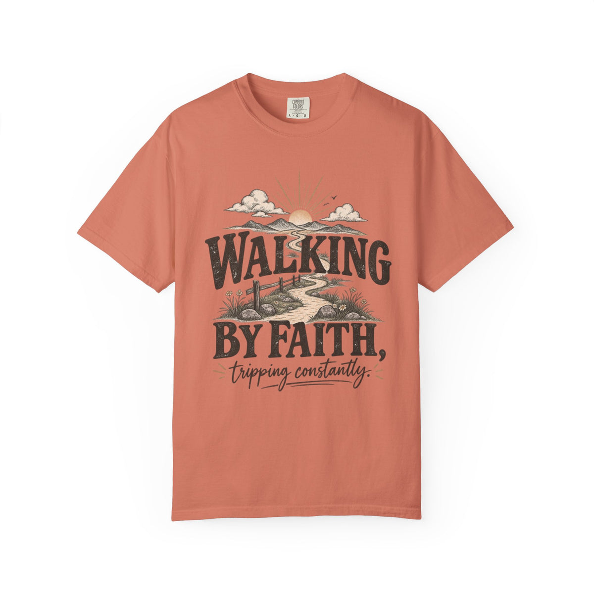 Walking by Faith graphic T-shirt