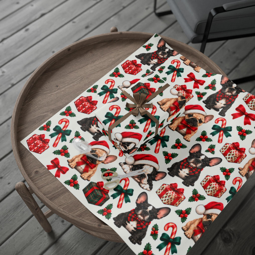 French Bulldog Christmas Pattern Wrapping Paper