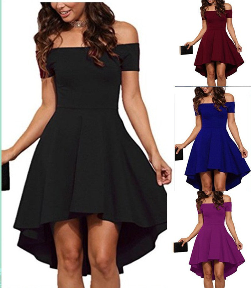One-Shoulder Swallowtail Dress