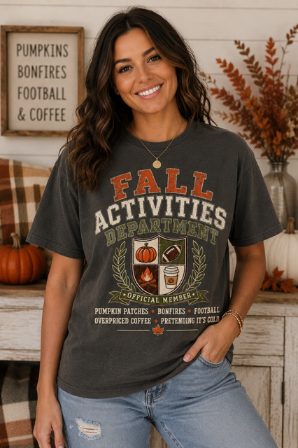 Fall Activities Department T-shirt | Autumn Seasonal Tee
