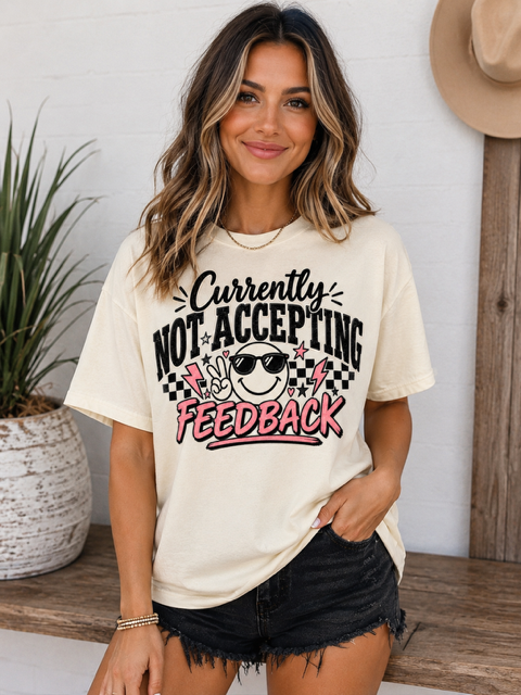 Currently Not Accepting Feedback T-Shirt | Retro Smiley