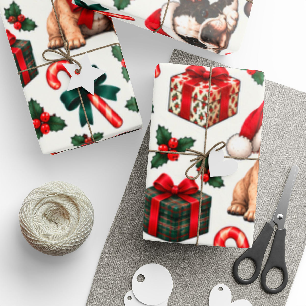 French Bulldog Christmas Pattern Wrapping Paper
