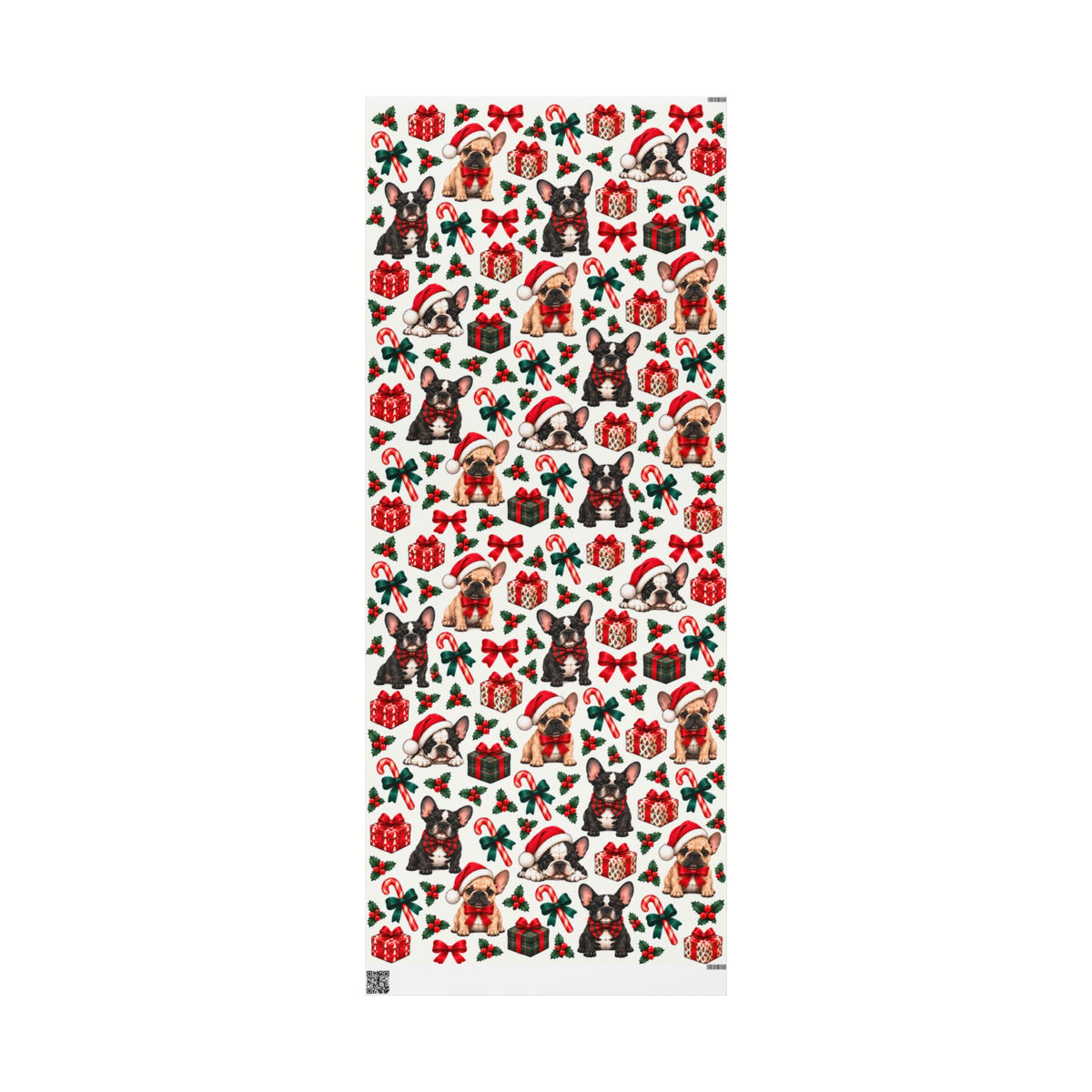 French Bulldog Christmas Pattern Wrapping Paper