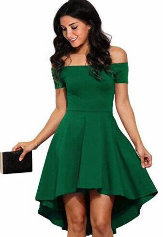 One-Shoulder Swallowtail Dress