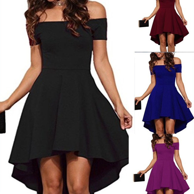 One-Shoulder Swallowtail Dress