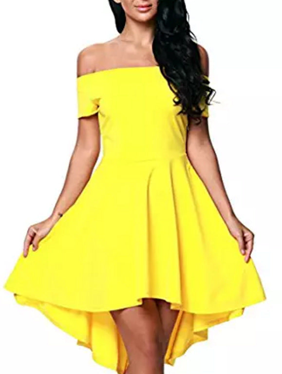 One-Shoulder Swallowtail Dress
