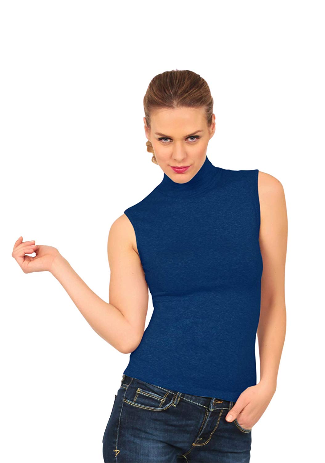 Cotton Mock-Neck Tank