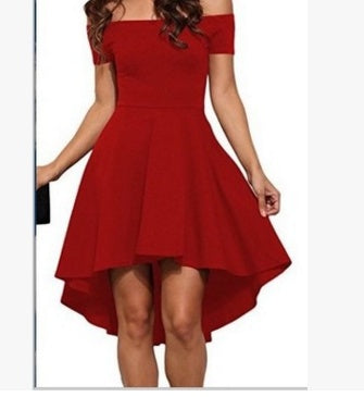 One-Shoulder Swallowtail Dress