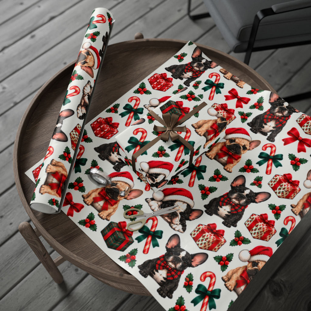 French Bulldog Christmas Pattern Wrapping Paper