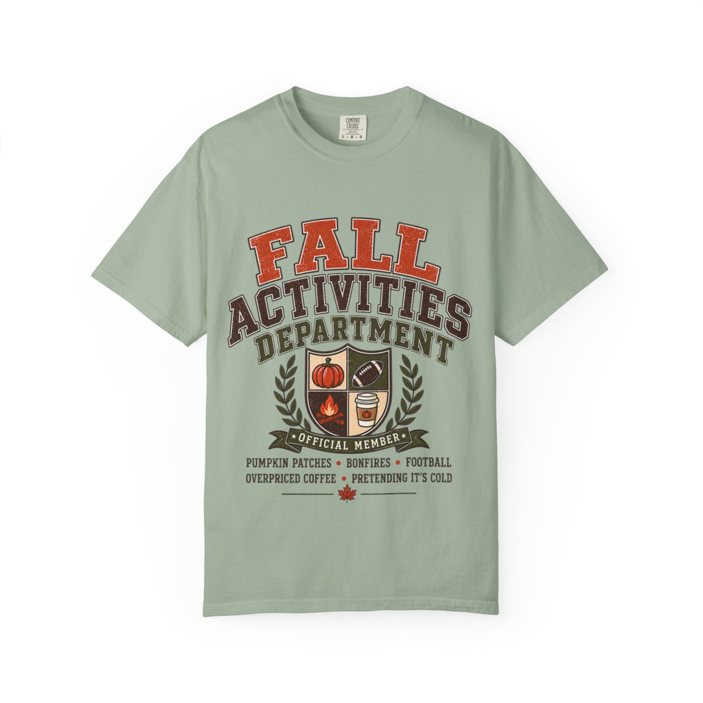 Fall Activities Department T-shirt | Autumn Seasonal Tee