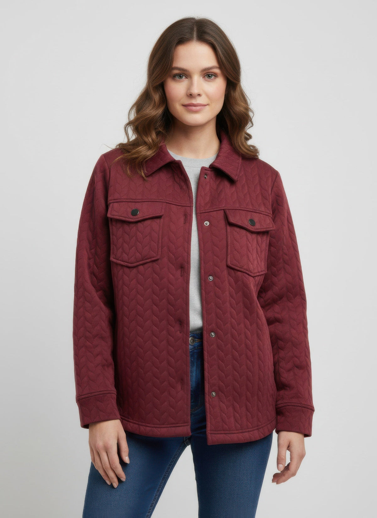 Textured Snap Jacket
