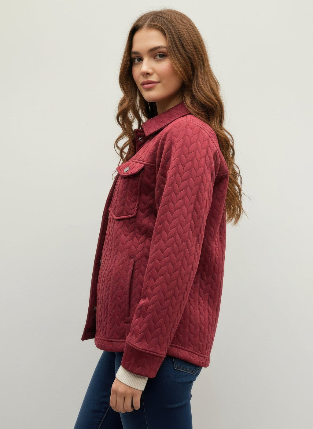 Textured Snap Jacket