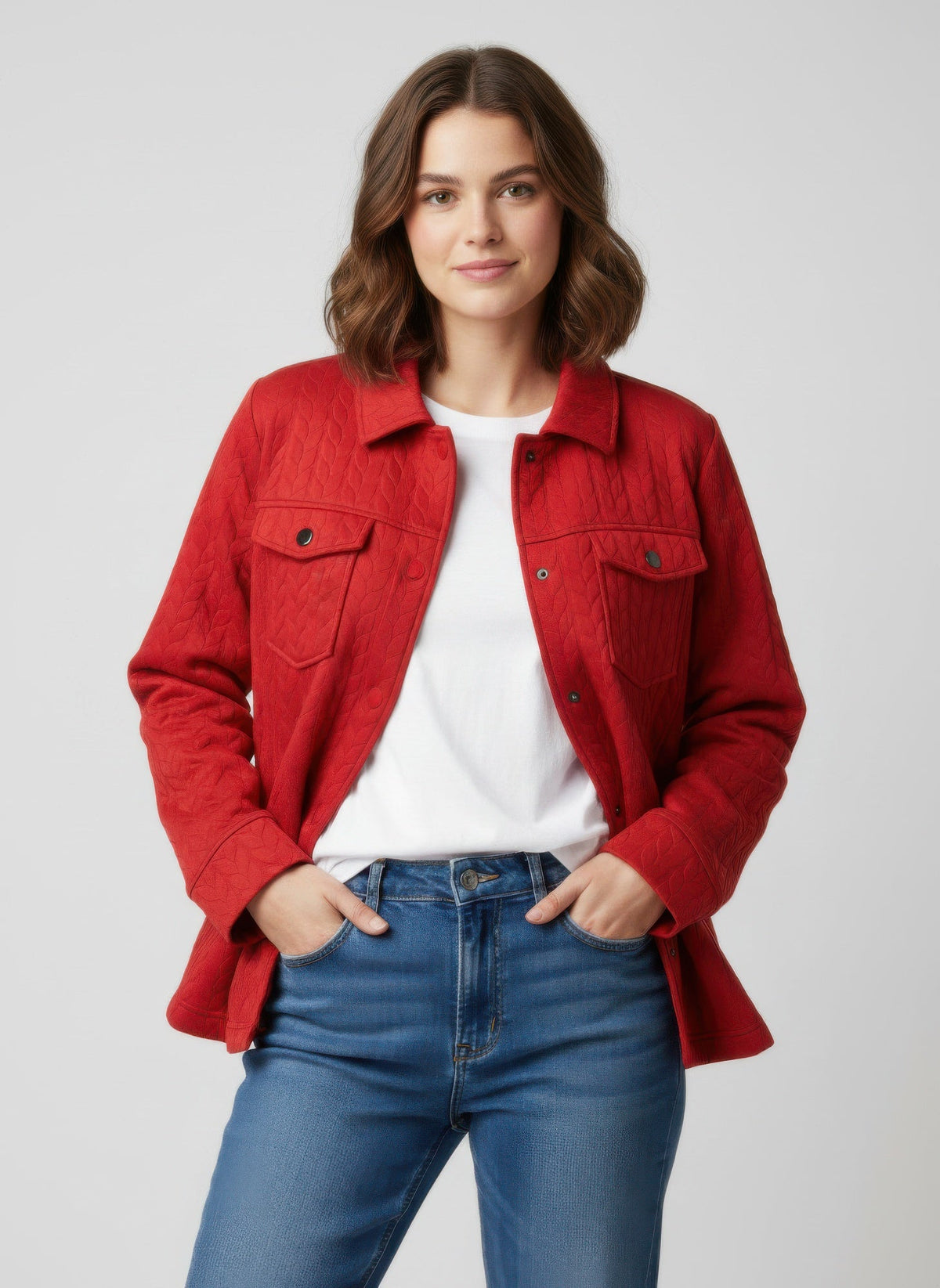 Textured Snap Jacket