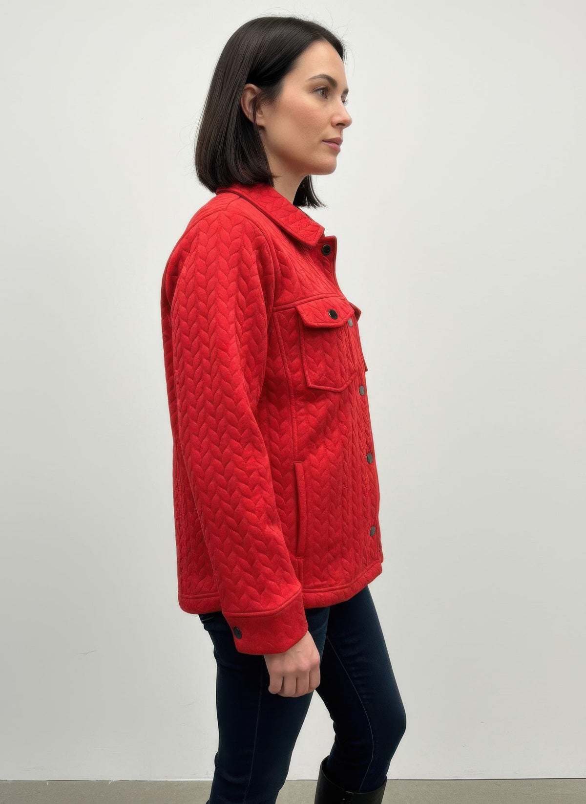 Textured Snap Jacket