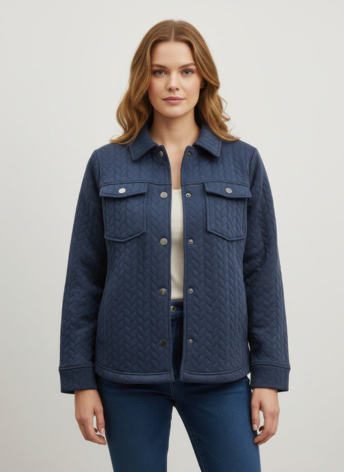 Textured Snap Jacket