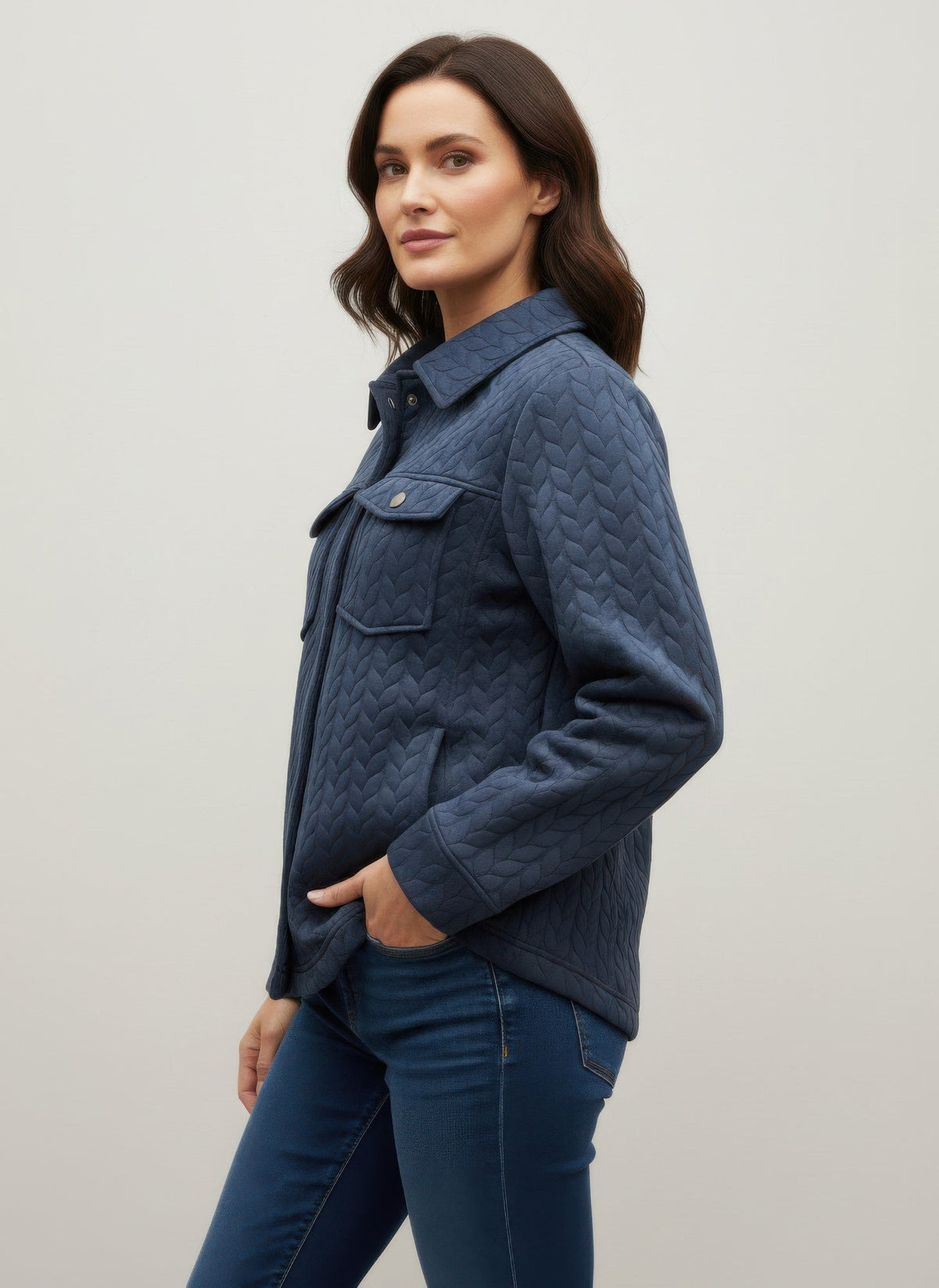 Textured Snap Jacket