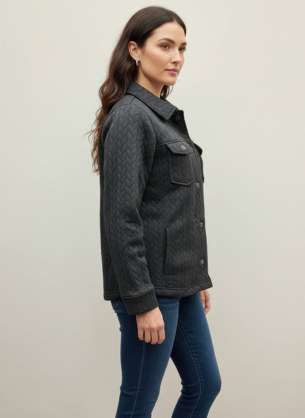 Textured Snap Jacket