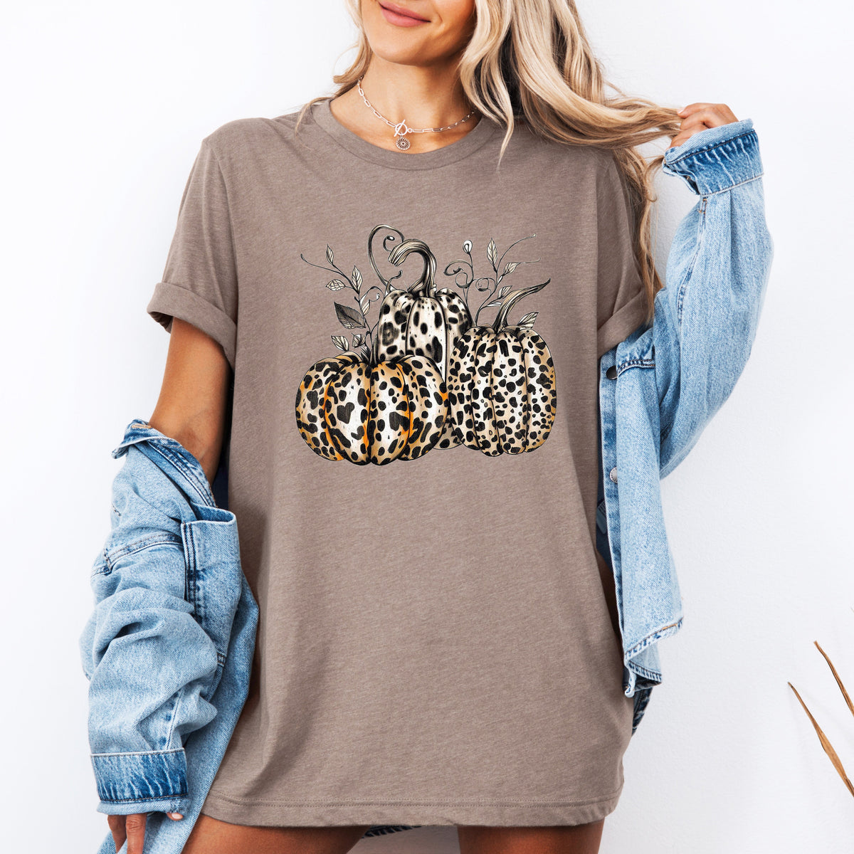 Leopard Print Pumpkins Tee