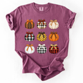 Patterned Pumpkins Watercolor Tee