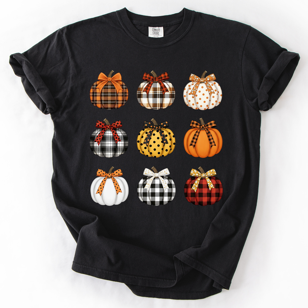 Patterned Pumpkins Watercolor Tee