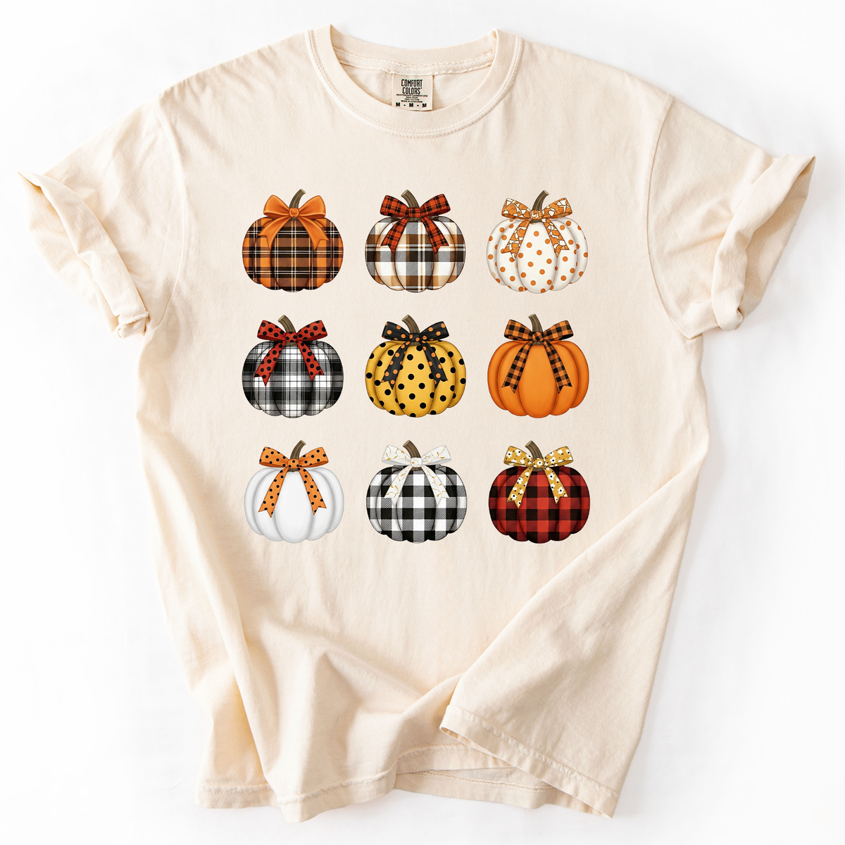 Patterned Pumpkins Watercolor Tee