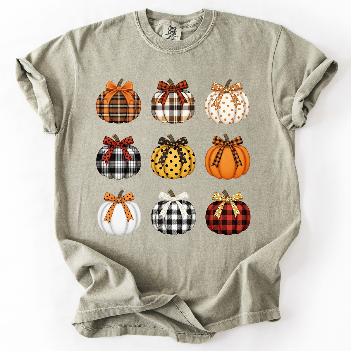 Patterned Pumpkins Watercolor Tee