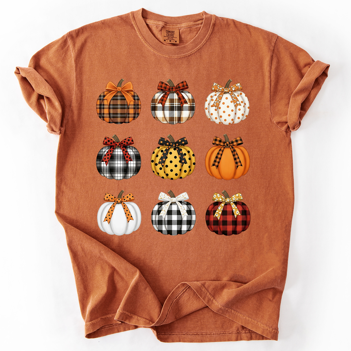 Patterned Pumpkins Watercolor Tee